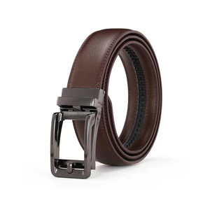 US Men Ratchet Belt Genuine Leather Belt w/ Slide Ratchet Automatic Click Buckle US Men Ratchet Belt Genuine Leather Belt w/ Slide Ratchet Automatic Click Buckle