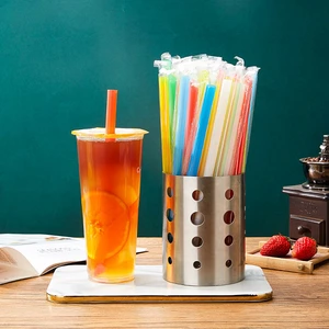 US 100 Pcs Jumbo Smoothie Straws Boba Bubble Tea Straws Individually Wrapped US 100 Pcs Jumbo Smoothie Straws Boba Bubble Tea Straws Individually Wrapped