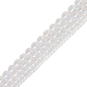 US 4~10mm Clear Rainbow Iridescent Mermaid Smooth Round Glass Bubble Bead Strand DD-3-h paopaozhuchuanboliyoukong6mm US 4~10mm Clear Rainbow Iridescent Mermaid Smooth Round Glass Bubble Bead Strand DD-3-h paopaozhuchuanboliyoukong6mm