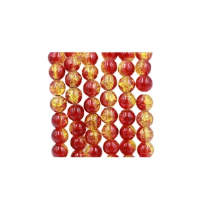 US 100 Pack 8mm Loose Round Spacer Beads Strand Crackle Lampwork Glass Beads US 100 Pack 8mm Loose Round Spacer Beads Strand Crackle Lampwork Glass Beads