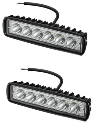 US 2 Pack 6'' LED Work Light Bar 18W Lamp Flood Spot Work Driving Fog SUV ATV US 2 Pack 6'' LED Work Light Bar 18W Lamp Flood Spot Work Driving Fog SUV ATV