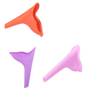 US 3 Pcs Reusable Travel Silicone Portable Lady Urinal Pee Funnel Urine Device US 3 Pcs Reusable Travel Silicone Portable Lady Urinal Pee Funnel Urine Device