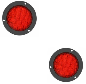 US 2 Pack 4" 16 LED Round Led Trailer Tail Brake Stop Turn Lights Waterproof US 2 Pack 4" 16 LED Round Led Trailer Tail Brake Stop Turn Lights Waterproof