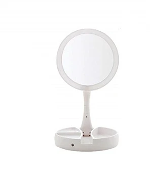 US 1 Pc Double Sided Magnifying LED Vanity Mirror Height Adjustable Foldable US 1 Pc Double Sided Magnifying LED Vanity Mirror Height Adjustable Foldable