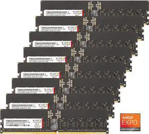 V-COLOR DDR5 256GB (32GBx8) 6000MHz CL32 4Gx4 1Rx4 OC R-DIMM (Overclocking ECC Registered DIMM) 1.25V Memory Ram for WRX90 Workstation (AMD EXPO) (TRA532G60S432O)