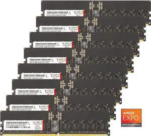 V-COLOR DDR5 256GB (32GBx8) 7200MHz CL34 2Gx8 2Rx8 OC R-DIMM (Overclocking ECC Registered DIMM) 1.4V Memory Ram for WRX90 Workstation (AMD EXPO) (TRA532G72D834O)