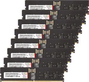 V-COLOR DDR5 128GB (16GBx8) 6400MHz CL32 2Gx8 1Rx8 OC R-DIMM (Overclocking ECC Registered DIMM) 1.4V Memory Ram for WRX90 Workstation (AMD EXPO) (TRA516G64S832O)