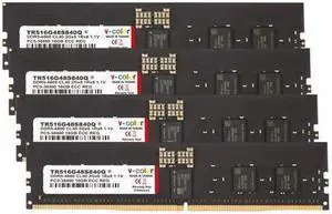 V-COLOR DDR5 64GB (16GBx4) 4800MHz CL40 2Gx8 1Rx8 ECC R-DIMM (ECC Registered DIMM) 1.1V Memory Ram for Server and Workstations with Hynix IC (TR516G48S840Q)