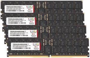 V-COLOR DDR5 256GB (64GBx4) 4800MHz CL40 4Gx4 2Rx4 ECC R-DIMM (ECC Registered DIMM) 1.1V Memory Ram for Server and Workstations with Hynix IC (TR564G48D440Q)