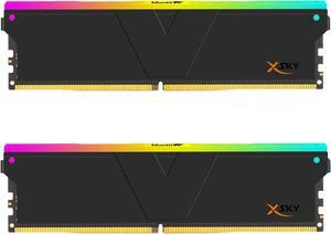 V-COLOR Manta XSky DDR5 32GB (16GBx2) 6000MHz (PC5-48000) CL36 Compatible for Intel XMP Gaming Desktop Ram Memory Dual Rank 1.25V High End Jet Black Heatsink- Jet Black (TMXSL1660836KWK)