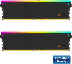V-COLOR Manta XSky DDR5 32GB (16GBx2) 6200MHz CL36 Compatible for Intel XMP Gaming Desktop Ram Memory Dual Rank 1.3V High End Jet Black Heatsink- Jet Black (TMXSL1662836KWK)