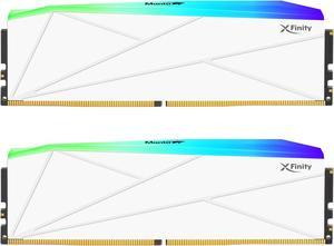 V-COLOR Manta XFinity RGB DDR5 48GB (24GBx2) 7600MHz CL36 1.4V RGB Gaming Desktop Upgrade RAM U-DIMM Memory Module SK Hynix IC - WHITE (TMXFL2476836WWK)