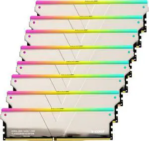 V-COLOR Skywalker Plus RGB DDR4 3600(PC4 28800) 128GB (8x16GB) CL16 Desktop Memory for Workstation (HEDT), Ultra-Low Timing, 288-Pin, TL416G36S816CSPSW