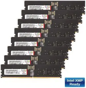 V-COLOR DDR5 128GB (16GBx8) 5600MHz CL36 Overclocking R-DIMM 2Gx8 1Rx8 1.25V ECC Registered DIMM Memory for W790 Workstation (Intel XMP) (TR516G56S836O)