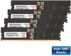 V-COLOR DDR5 96GB (24GBx4) 4800MHz CL40 Overclocking R-DIMM 3Gx8 1Rx8 1.1V ECC Registered DIMM Memory for W790 Workstation (Intel XMP) (TR524G48S840QX)