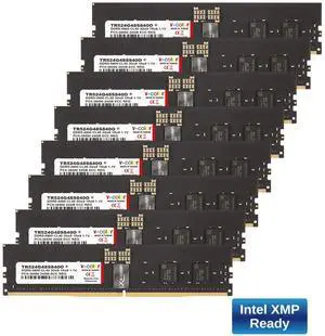 V-COLOR DDR5 192GB (24GBx8) 4800MHz CL40 Overclocking R-DIMM 3Gx8 1Rx8 1.1V ECC Registered DIMM Memory for W790 Workstation (Intel XMP) (TR524G48S840OX)