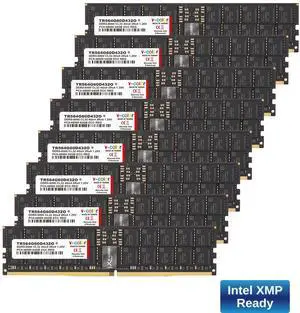 V-COLOR DDR5 512GB (64GBx8) 6000MHz CL32 Overclocking R-DIMM 4Gx4 2Rx4 1.25V ECC Registered DIMM Memory for W790 Workstation (Intel XMP) (TR564G60D432O)