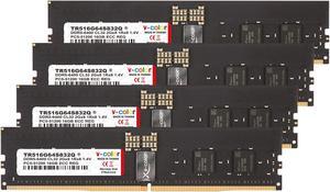 V-COLOR DDR5 64GB (16GBx4) 6400MHz CL32 Overclocking R-DIMM 2Gx8 1Rx8 1.4V ECC Registered DIMM Memory for W790 Workstation (Intel XMP) (TR516G64S832Q)