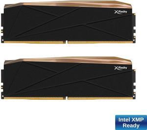 V-COLOR Manta XFinity RGB DDR5 48GB (24GBx2) 8800MHz CL42 1.45V RGB Gaming Desktop Upgrade RAM CUDIMM Memory Module SK Hynix IC - Black / Gold (TMXFCL2488842KGK)