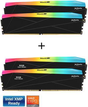 V-COLOR DDR5 2+2 SCC KIT Manta XFinity 32GB(16GBx2) 7800MHz with RGB Filler kit CL38 1.45V RGB Gaming Desktop Upgrade RAM Memory Module - Black (TMXFL1678838KW-DK)