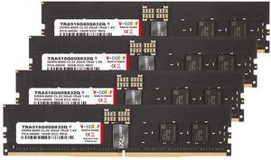 V-COLOR DDR5 64GB (16GBx4) 6000MHz CL32 2Gx8 1Rx8 OC R-DIMM (Overclocking ECC Registered DIMM) 1.4V Memory Ram for TRX50 Workstation (AMD EXPO) (TRA516G60S832Q)