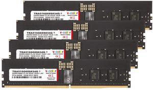 V-COLOR DDR5 64GB (16GBx4) 6800MHz CL34 2Gx8 1Rx8 OC R-DIMM (Overclocking ECC Registered DIMM) 1.4V Memory Ram for TRX50 Workstation (AMD EXPO) (TRA516G68S834Q)