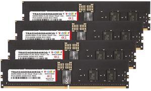 V-COLOR DDR5 96GB (24GBx4) 8000MHz CL40 3Gx8 1Rx8 OC R-DIMM (Overclocking ECC Registered DIMM) 1.4V Memory Ram for TRX50 Workstation (AMD EXPO) (TRA524G80S840R3Q)