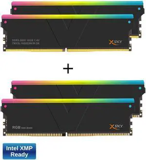 V-COLOR DDR5 SCC 2+2 KIT Manta XSky 32GB (2x16GB) 5800MHz CL28 1.4V Gaming Desktop Upgrade Memory Module, Ultra Low Timing, compatible for Intel XMP TMXSL1658828KW-DK