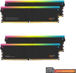 V-COLOR DDR5 SCC 2+2 KIT Manta XSky 48GB(2x24GB) 6000MHz CL28 1.4V AMD EXPO Gaming Memory with RGB Filler Kit, Ultra-Low Timing (TMXSAL2460828KW-DK)