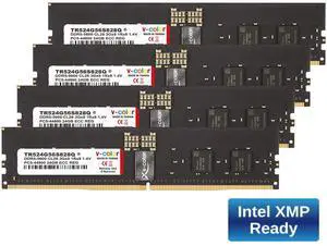 V-Color DDR5 96GB (4x24GB) 5600MHz CL28 1Rx8 Ultra Low-timing OC R-DIMM (Overclocking ECC Registered DIMM) 1.4V Memory Ram for W790 Workstation (INTEL XMP) (TR524G56S828Q)