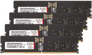 V-Color DDR5 64GB (4x16GB) 6000MHz CL30 1Rx8 Ultra Low-timing OC R-DIMM (Overclocking ECC Registered DIMM) 1.4V Memory Ram for W790 Workstation (INTEL XMP) (TR516G60S830Q)