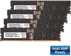 V-Color DDR5 96GB (4x24GB) 6000MHz CL30 1Rx8 Ultra Low-timing OC R-DIMM (Overclocking ECC Registered DIMM) 1.4V Memory Ram for W790 Workstation (INTEL XMP) (TR524G60S830Q)