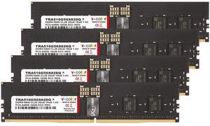 V-Color DDR5 64GB (4x16GB) 5600MHz CL28 1Rx8 Ultra Low-timing OC R-DIMM (Overclocking ECC Registered DIMM) 1.4V Memory Ram for TRX50/WRX90 Workstation (AMD EXPO) (TRA516G56S828Q)