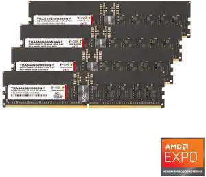 V-Color DDR5 192GB (4x48GB) 6000MHz CL30 2Rx8 Ultra Low-timing OC R-DIMM (Overclocking ECC Registered DIMM) 1.4V Memory Ram for TRX50/WRX90 Workstation (AMD EXPO) (TRA548G60D830Q)