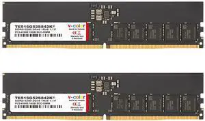 V-Color DDR5 32GB (16GBx2) 5200MHz CL42 1Rx8 ECC UNBUFFERED DIMM 1.1V (ECC UDIMM) Memory Ram for Server (TE516G52S842K)
