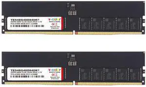V-Color DDR5 96GB (48GBx2) 4800MHz CL40 2Rx8 ECC UNBUFFERED DIMM 1.1V (ECC UDIMM) Memory Ram for Server (TE548G48D840K)