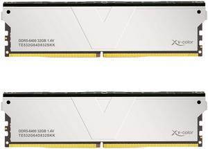 V-Color DDR5 64GB (32GBx2) 6400MHz CL32 2Rx8 OC ECC UNBUFFERED DIMM 1.4V (Overclocking ECC UDIMM) Memory Ram for Server (TE532G64D832SKK)