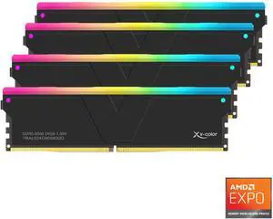 V-Color DDR5 96GB (24GBx4) 6000MHz CL32 1Rx8 OC R-DIMM RGB(Overclocking ECC Registered RGB DIMM) 1.35V Memory Ram for TRX50/WRX90 Workstation (AMD EXPO) (TRAL524G60S832Q)