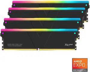 V-Color DDR5 64GB (16GBx4) 5600MHz CL28 1Rx8 Ultra-Low timing OC R-DIMM RGB(Overclocking ECC Registered RGB DIMM) 1.35V Memory Ram for TRX50/WRX90 Workstation (AMD EXPO) (TRAL516G56S828Q)