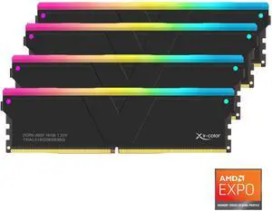 V-Color DDR5 64GB (16GBx4) 5600MHz CL36 1Rx8 OC R-DIMM RGB(Overclocking ECC Registered RGB DIMM) 1.25V Memory Ram for TRX50/WRX90 Workstation (AMD EXPO) (TRAL516G56S836Q)