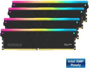V-Color DDR5 96GB (24GBx4) 5600MHz CL28 1Rx8 Ultra-Low timing OC R-DIMM RGB(Overclocking ECC Registered RGB DIMM) 1.35V Memory Ram for W790 Workstation (Intel XMP) (TRL524G56S828Q)