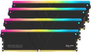 V-Color DDR5 64GB (16GBx4) 5600MHz CL36 1Rx8 OC R-DIMM RGB(Overclocking ECC Registered RGB DIMM) 1.25V Memory Ram for W790 Workstation (Intel XMP) (TRL516G56S836Q)
