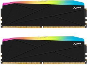 V-COLOR DDR5 Manta XFinity 128GB(64GBx2) 6400MHz CL32 1.4V AMD EXPO SK HYNIX ORIGINAL IC RGB Gaming Desktop Upgrade RAM Memory Module  Black(TMXFAL6464832KWK)