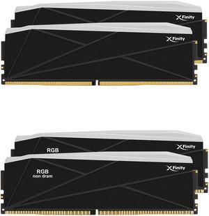 V-COLOR DDR5 SCC 2+2 KIT Manta XFinity 64GB(32GBx2) 8000MHz CL40 1.4V AMD EXPO SK HYNIX ORIGINAL IC RGB Gaming Desktop Upgrade RAM Memory Module  Black(TMXFAL3280840KW-DK)