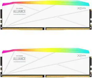 V-COLOR DDR5 TUF GAMING ALLIANCE Manta XFinity 64GB (32GBx2) 6400MHz CL32 1.4V AMD EXPO SK Hynix Original IC RGB Gaming Desktop Upgrade RAM Memory Module White (GTMXFAL3264832WWK)