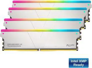 V-Color DDR5 256GB (64GBx4) 6400MHz CL32 2Rx8 OC R-DIMM RGB(Overclocking ECC Registered RGB DIMM) 1.4V Memory Ram for W790 Workstation (Intel XMP) (TRL564G64D832Q)