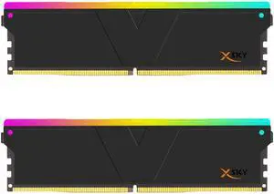 V-COLOR Manta XSky DDR5 32GB (2x16GB) 6000MHz CL28 1.4V SK Hynix IC RGB Gaming Desktop Upgrade Memory Module Black, for AMD EXPO (TMXSAL1660828KWK)
