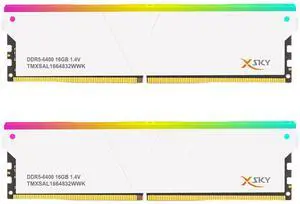 V-COLOR Manta XSky DDR5 32GB (2x16GB) 6400MHz CL32 1.4V SK Hynix IC RGB Gaming Desktop Upgrade Memory Module White, for AMD EXPO (TMXSAL1664832WWK) V-COLOR Manta XSky DDR5 32GB (2x16GB) 6400MHz CL32 1.4V SK Hynix IC RGB Gaming Desktop Upgrade Memory Module White, for AMD EXPO (TMXSAL1664832WWK)