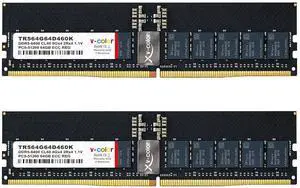 V-COLOR 128GB (64GBx2) DDR5 6400MHz CL60 1.1V ECC Registered RDIMM Server/Workstation Memory with Hynix IC (TR564G64D460K) V-COLOR 128GB (64GBx2) DDR5 6400MHz CL60 1.1V ECC Registered RDIMM Server/Workstation Memory with Hynix IC (TR564G64D460K)