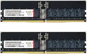 V-COLOR 128GB (64GBx2) DDR5 5600MHz CL52 1.1V ECC Registered RDIMM Server/Workstation Memory with Hynix IC (TR564G56D452K) V-COLOR 128GB (64GBx2) DDR5 5600MHz CL52 1.1V ECC Registered RDIMM Server/Workstation Memory with Hynix IC (TR564G56D452K)